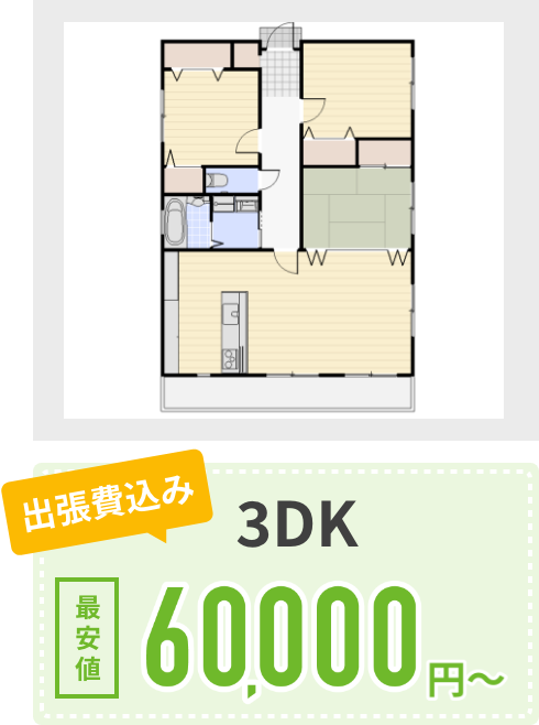 3DK 60,000円
